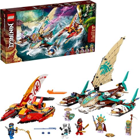LEGO NINJAGO Catamaran Sea Battle 71748 Building Kit; Ninja Playset Featuring Catamaran Toys and NINJAGO Kai, Jay and Zane; Best Gift for Kids Who Love Creative Play, New 2021 (780 Pieces) in Saudi Arabia