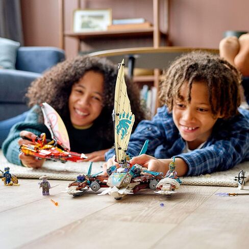 LEGO NINJAGO Catamaran Sea Battle 71748 Building Kit; Ninja Playset Featuring Catamaran Toys and NINJAGO Kai, Jay and Zane; Best Gift for Kids Who Love Creative Play, New 2021 (780 Pieces) in Saudi Arabia