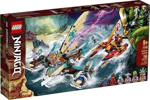 LEGO NINJAGO Catamaran Sea Battle 71748 Building Kit; Ninja Playset Featuring Catamaran Toys and NINJAGO Kai, Jay and Zane; Best Gift for Kids Who Love Creative Play, New 2021 (780 Pieces) in Saudi Arabia