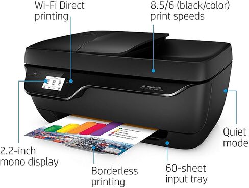 HP OfficeJet 3833 All-in-One Printer, HP Instant Ink, Works with Alexa (K7V37A) in Saudi Arabia