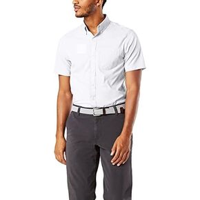 Dockers Men's Classic Fit Short Sleeve Signature Comfort Flex Shirt (Standard and Big & Tall) in Saudi Arabia