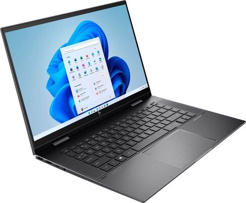 Newest HP Envy X360 15.6" FHD Touchscreen 2-in-1 Laptop, AMD 6-Core Ryzen 5 5500U, 16GB RAM 512GB NVMe SSD, WiFi6, HDMI 2.0, Type-C, Backlit Keyboard, Fingerprint, Windows 11 Pro (15M-EU0033DX,Black) in Saudi Arabia
