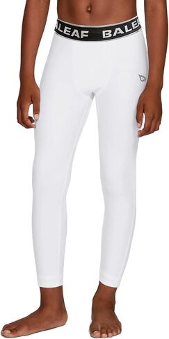 BALEAF Youth Boys' Compression Thermal Baselayer Sport Basketball Tights Fleece Lined Leggings in Saudi Arabia