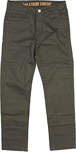 LEE Boys' Straight Fit Straight Leg Performance Comfort Stretch Pants (7, Gray) in Saudi Arabia