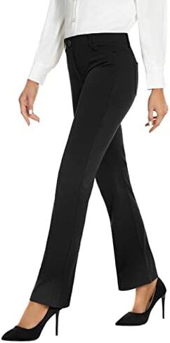 سروال فستان نسائي من SEVEGO مقاس 28 بوصة/30 بوصة/32 بوصة/34 بوصة بنطلون عمل مع 4 جيوب طويل القامة وطويل وصغير الحجم للعمل غير الرسمي in Kuwait