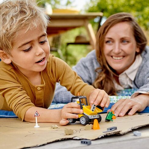 LEGO City Roadwork Truck 60284 Toy Building Kit; Cool Roadworks Construction Set for Kids, New 2021 (58 Pieces) in Saudi Arabia