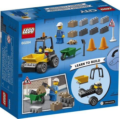 LEGO City Roadwork Truck 60284 Toy Building Kit; Cool Roadworks Construction Set for Kids, New 2021 (58 Pieces) in Saudi Arabia
