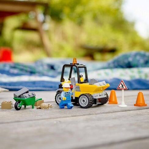 LEGO City Roadwork Truck 60284 Toy Building Kit; Cool Roadworks Construction Set for Kids, New 2021 (58 Pieces) in Saudi Arabia