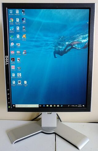 17" Dell 1708FPb DVI Rotating LCD Monitor w/USB Hub (Silver/Black) - Rotates to Portrait or Landscape View! in Kuwait