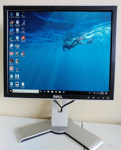 17" Dell 1708FPb DVI Rotating LCD Monitor w/USB Hub (Silver/Black) - Rotates to Portrait or Landscape View! in Kuwait