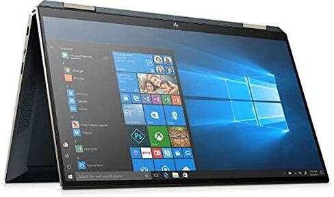 HP Spectre Touch x360 13 بوصة أزرق/ذهبي كمبيوتر محمول قابل للتحويل Intel i7 حتى 4.7 جيجا هرتز (إجمالي 48 جيجابايت) 16 جيجابايت DDR4 + 32 جيجابايت Optane 512 جيجابايت SSD 13.3 بوصة 4K لوحة مفاتيح بإضاءة خلفية Win 11 (13-AW200-Renewed) in Kuwait