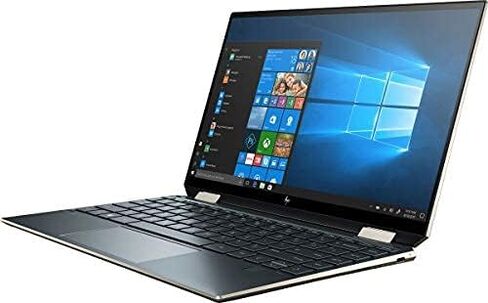 HP Spectre Touch x360 13 بوصة أزرق/ذهبي كمبيوتر محمول قابل للتحويل Intel i7 حتى 4.7 جيجا هرتز (إجمالي 48 جيجابايت) 16 جيجابايت DDR4 + 32 جيجابايت Optane 512 جيجابايت SSD 13.3 بوصة 4K لوحة مفاتيح بإضاءة خلفية Win 11 (13-AW200-Renewed) in Kuwait