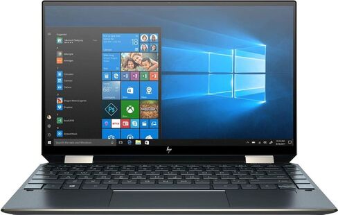 HP Spectre Touch x360 13 بوصة أزرق/ذهبي كمبيوتر محمول قابل للتحويل Intel i7 حتى 4.7 جيجا هرتز (إجمالي 48 جيجابايت) 16 جيجابايت DDR4 + 32 جيجابايت Optane 512 جيجابايت SSD 13.3 بوصة 4K لوحة مفاتيح بإضاءة خلفية Win 11 (13-AW200-Renewed) in Kuwait