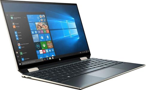 HP Spectre Touch x360 13 بوصة أزرق/ذهبي كمبيوتر محمول قابل للتحويل Intel i7 حتى 4.7 جيجا هرتز (إجمالي 48 جيجابايت) 16 جيجابايت DDR4 + 32 جيجابايت Optane 512 جيجابايت SSD 13.3 بوصة 4K لوحة مفاتيح بإضاءة خلفية Win 11 (13-AW200-Renewed) in Kuwait