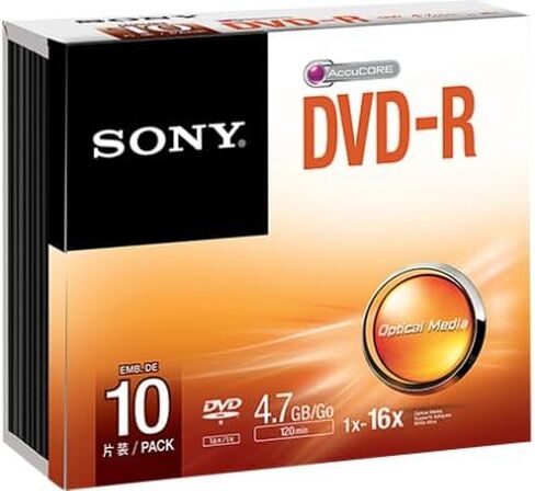 Sony 10DMR47SS 16x DVD-R 4.7GB Recordable DVD Media - 10 Pack in Saudi Arabia