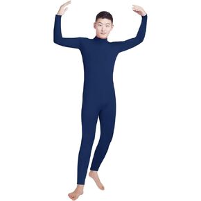 بدلة رقص للرجال من Shinningstar Boys Zentai Unitard Spandex ذات ياقة مدورة وأكمام طويلة