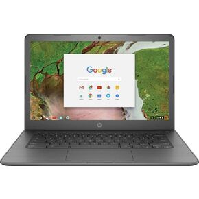 HP Chromebook 14-ca061dx - شاشة 14 بوصة HD تعمل باللمس - Celeron N3350 - 4 جيجا بايت - 32 جيجا بايت eMMC - رمادي (متجدد) in Kuwait