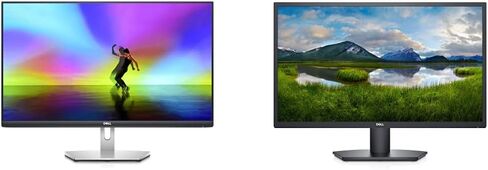 شاشة Dell S2721H مقاس 27 بوصة عالية الدقة 1920 × 1080 75 هرتز، ومكبرات صوت مزدوجة مدمجة، ومنافذ HDMI مزدوجة مدمجة، فضي بلاتيني وSE2722HX - شاشة FHD مقاس 27 بوصة (1920 × 1080) 16:9، أسود in Kuwait