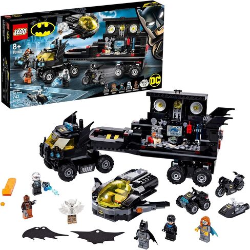 LEGO DC Mobile Bat Base 76160 Batman Building Toy, GOTHAM CITY Batcave Playset and Action Minifigures, Great ‘Build Your Own Truck’ Batman Gift for Kids Aged 6 and up (743 Pieces) in Saudi Arabia