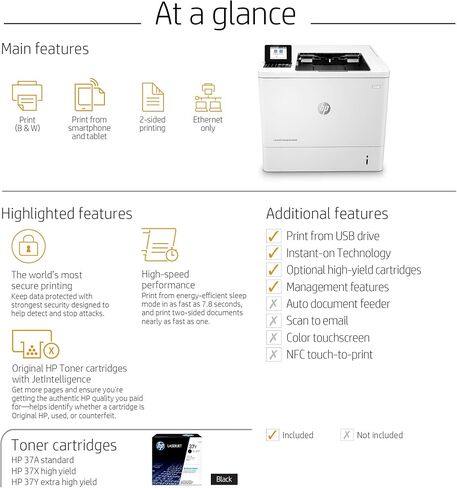 HP Laserjet Enterprise M609dn Duplex Printer with One-Year, Next-Business Day, Onsite Warranty (K0Q21A) in Saudi Arabia