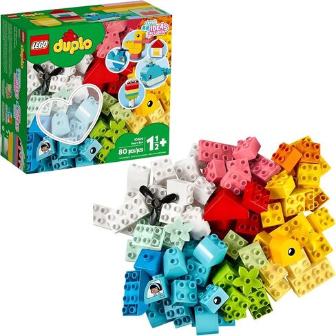 LEGO DUPLO Classic Heart Box 10909 Building Toy Set for Preschool Kids, Toddler Boys and Girls Ages 18mos+ (80 Pieces) in Saudi Arabia