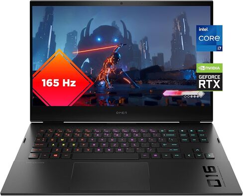 OMEN من HP Laptop 16، NVIDIA GeForce RTX 3070، الجيل الثاني عشر Intel Core i7-12700H، ذاكرة الوصول العشوائي 16 جيجابايت، 512 جيجابايت SSD، شاشة Quad HD IPS، Windows 11 Home، لوحة مفاتيح بإضاءة خلفية RGB، درجات حرارة محسنة (16-b1020nr، 2022) in Saudi Arabia