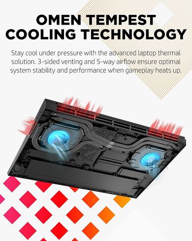 OMEN من HP Laptop 16، NVIDIA GeForce RTX 3070، الجيل الثاني عشر Intel Core i7-12700H، ذاكرة الوصول العشوائي 16 جيجابايت، 512 جيجابايت SSD، شاشة Quad HD IPS، Windows 11 Home، لوحة مفاتيح بإضاءة خلفية RGB، درجات حرارة محسنة (16-b1020nr، 2022) in Saudi Arabia