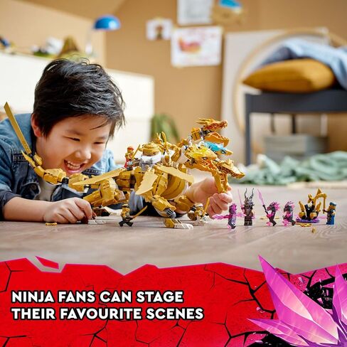 LEGO NINJAGO Lloyd’s Golden Ultra Dragon 71774 Ninja Building Toy Set for Boys, Girls, and Kids Ages 9+ (989 Pieces) in Saudi Arabia