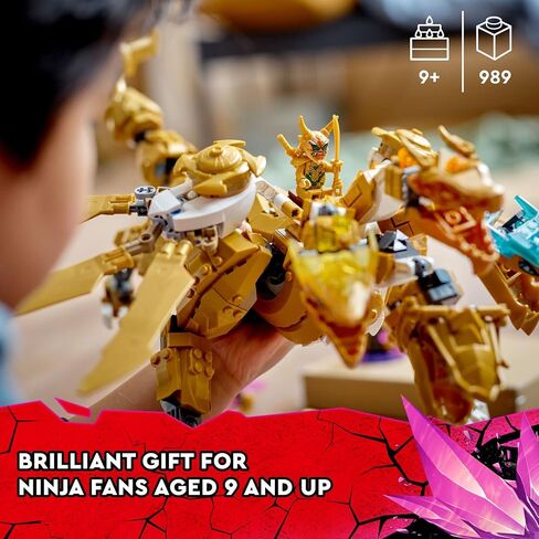 LEGO NINJAGO Lloyd’s Golden Ultra Dragon 71774 Ninja Building Toy Set for Boys, Girls, and Kids Ages 9+ (989 Pieces) in Saudi Arabia