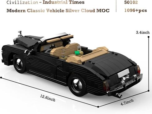 JMBricklayer Model Car Kits Building Blocks, Classic Model Toy Cars Building Sets, Collectible Retro Convertible Car Building Toys, Gifts for Teens Age 14+/Adults and Vehicle Enthusiasts(1096 Pieces) in Saudi Arabia