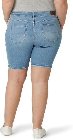Lee Women's Plus Size Legendary Mid-Rise Cuffed Bermuda Jean Short in Saudi Arabia