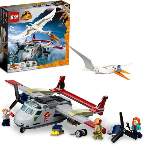 LEGO Jurassic Dominion World Quetzalcoatlus Plane Ambush 76947 Dinosaur Building Toy Set for Kids Aged 7 and up (293 Pieces) in Saudi Arabia