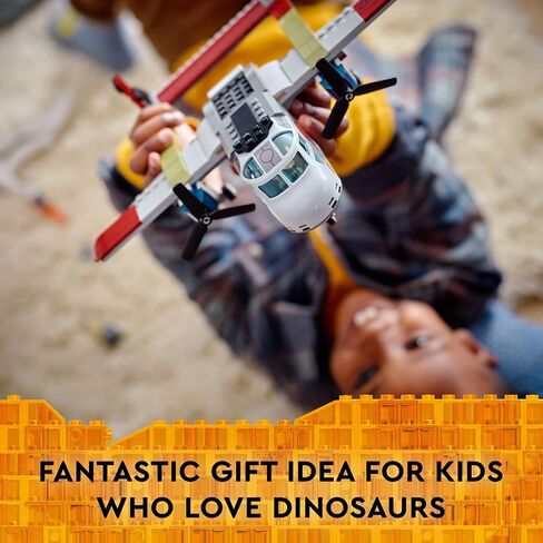 LEGO Jurassic Dominion World Quetzalcoatlus Plane Ambush 76947 Dinosaur Building Toy Set for Kids Aged 7 and up (293 Pieces) in Saudi Arabia