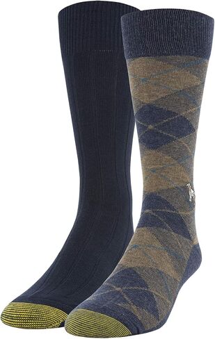 Gold Toe mens Fall Novelty Dress Crew Socks, 2 Pairs in Saudi Arabia