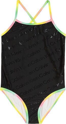 Calvin Klein Girls' One-piece Swimsuit With Upf 50+ Sun Protection in Saudi Arabia