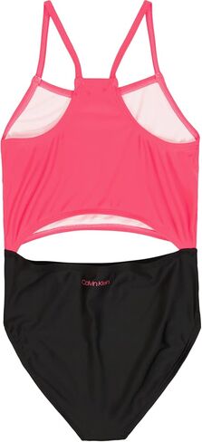 Calvin Klein Girls' One-piece Swimsuit With Upf 50+ Sun Protection in Saudi Arabia