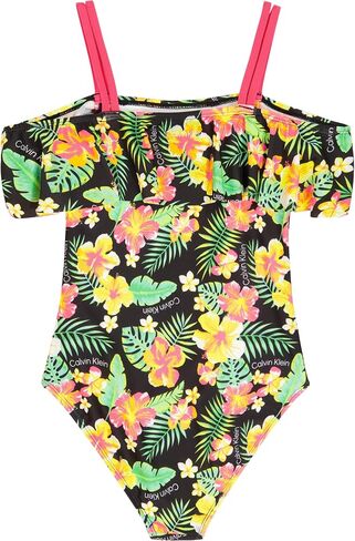 Calvin Klein Girls' One-piece Swimsuit With Upf 50+ Sun Protection in Saudi Arabia