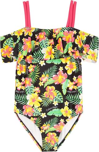 Calvin Klein Girls' One-piece Swimsuit With Upf 50+ Sun Protection in Saudi Arabia