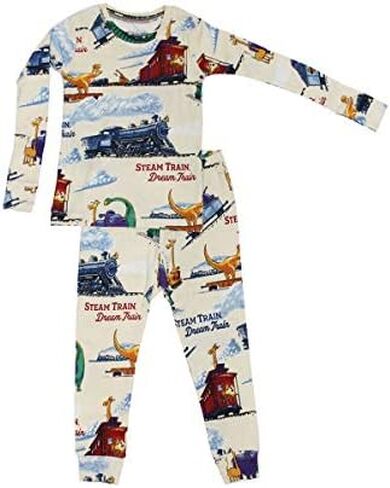 Books to Bed Boys Pajamas Steam Train Dream Train - Dinosaur Pajamas and Animal PJs Set for Toddler, Big Boys in Saudi Arabia