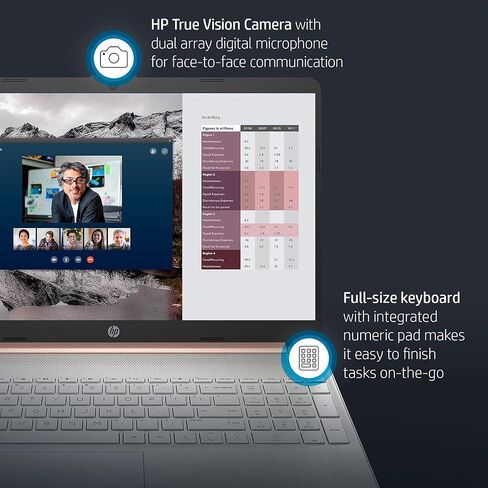 كمبيوتر محمول HP Pavilion مقاس 15.6 بوصة FHD (أحدث طراز لعام 2021)، AMD Ryzen 5 5500U (Beats i7-11370H)، ذاكرة وصول عشوائي سعتها 16 جيجابايت، محرك أقراص PCIe NVMe M.2 SSD بسعة 512 جيجابايت، رفيع ومحمول، شاشة صغيرة الحواف ومضادة للوهج، عمر بطارية طويل ، وي in Saudi Arabia