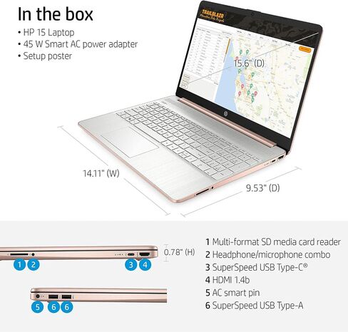 كمبيوتر محمول HP Pavilion مقاس 15.6 بوصة FHD (أحدث طراز لعام 2021)، AMD Ryzen 5 5500U (Beats i7-11370H)، ذاكرة وصول عشوائي سعتها 16 جيجابايت، محرك أقراص PCIe NVMe M.2 SSD بسعة 512 جيجابايت، رفيع ومحمول، شاشة صغيرة الحواف ومضادة للوهج، عمر بطارية طويل ، وي in Saudi Arabia