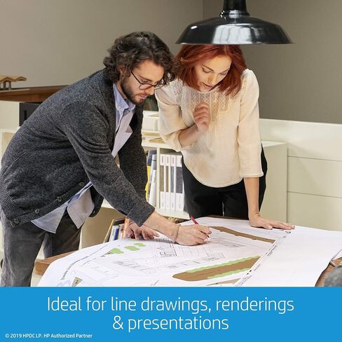 طابعة HP DesignJet T630 لاسلكية كبيرة الحجم - 24 بوصة، مزودة بوحدة تغذية تلقائية للورق، وصندوق وسائط وحامل (5HB09A) in Kuwait