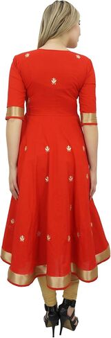 Bimba Designer Anarkali Kurta Indian Ethnic Gota Work Cotton Kurti in Saudi Arabia