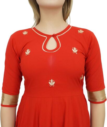 Bimba Designer Anarkali Kurta Indian Ethnic Gota Work Cotton Kurti in Saudi Arabia