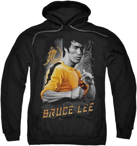 Bruce Lee Martial Arts Yellow Dragon Adult Pull-Over Hoodie in Saudi Arabia