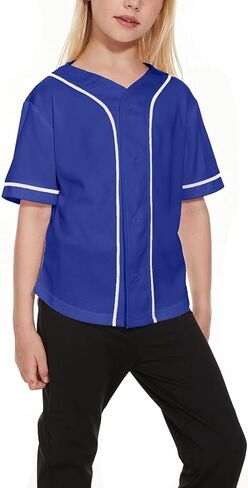 ACEFAST INC Kids Baseball Jersey Shirt Button Down Blank Custom Baseball Tee Shirts in Saudi Arabia