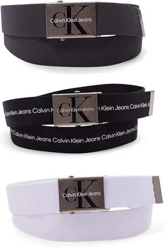 Calvin Klein Unisex-Adult Casual Adjustable Web Belts - 1 Pack and 3 Pack Options in Kuwait