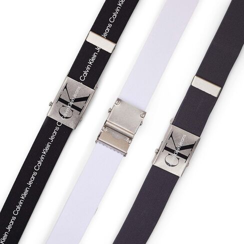 Calvin Klein Unisex-Adult Casual Adjustable Web Belts - 1 Pack and 3 Pack Options in Kuwait