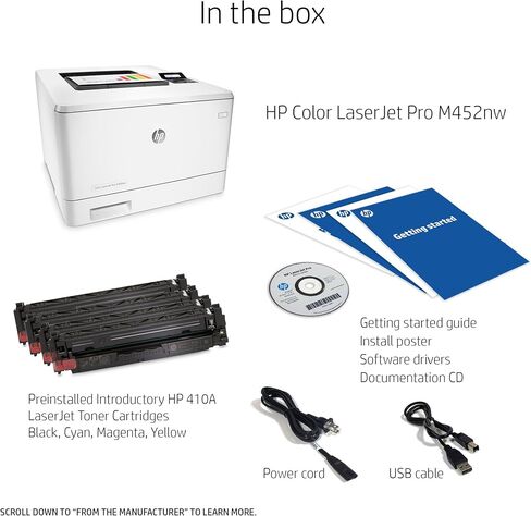 HP Laserjet Pro M452nw Wireless Color Laser Printer with Built-in Ethernet, Amazon Dash Replenishment Ready (CF388A) in Saudi Arabia