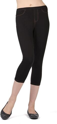 MeMoi Priga Denim Cotton Capri Jean Leggings in Saudi Arabia